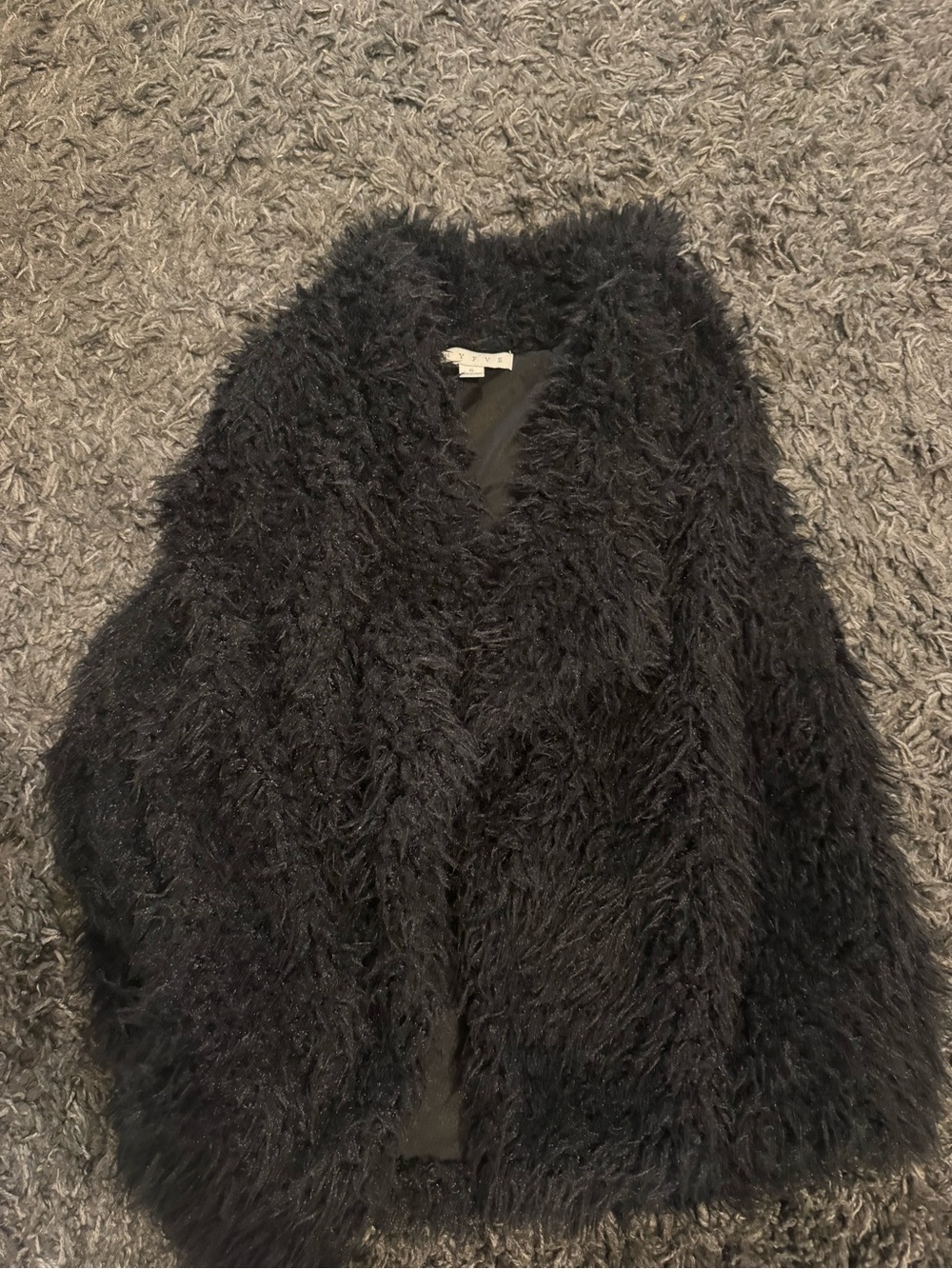 HYFVE Black Faux Fur Teddy Jacket